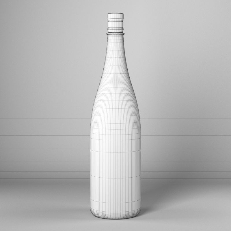 SAKE and  cup and bottle 3D model_3