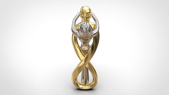 Entangled in Love Pendant 3D print model