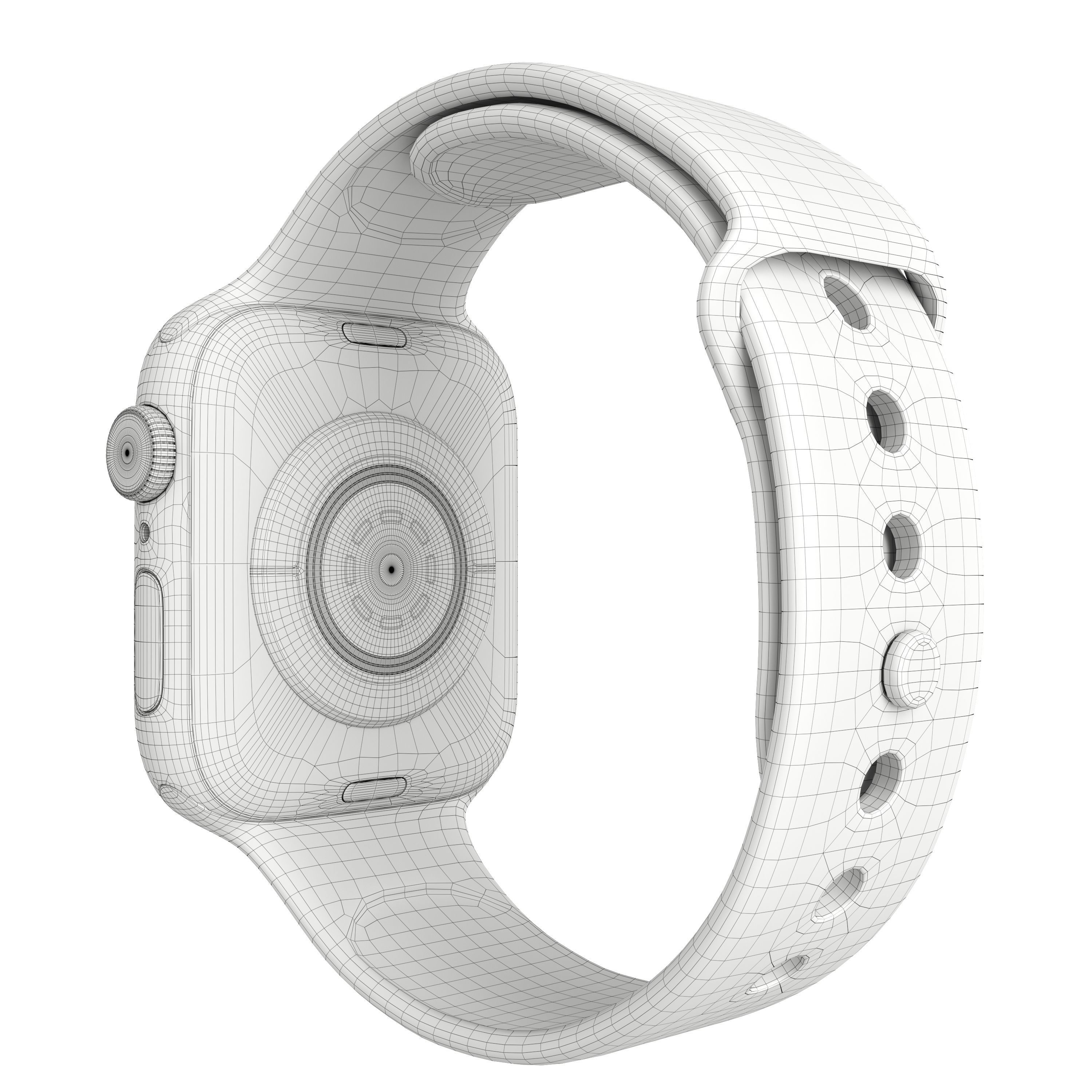 Apple Watch Series 4 Sport 44mm Silver Aluminum 3D model_12