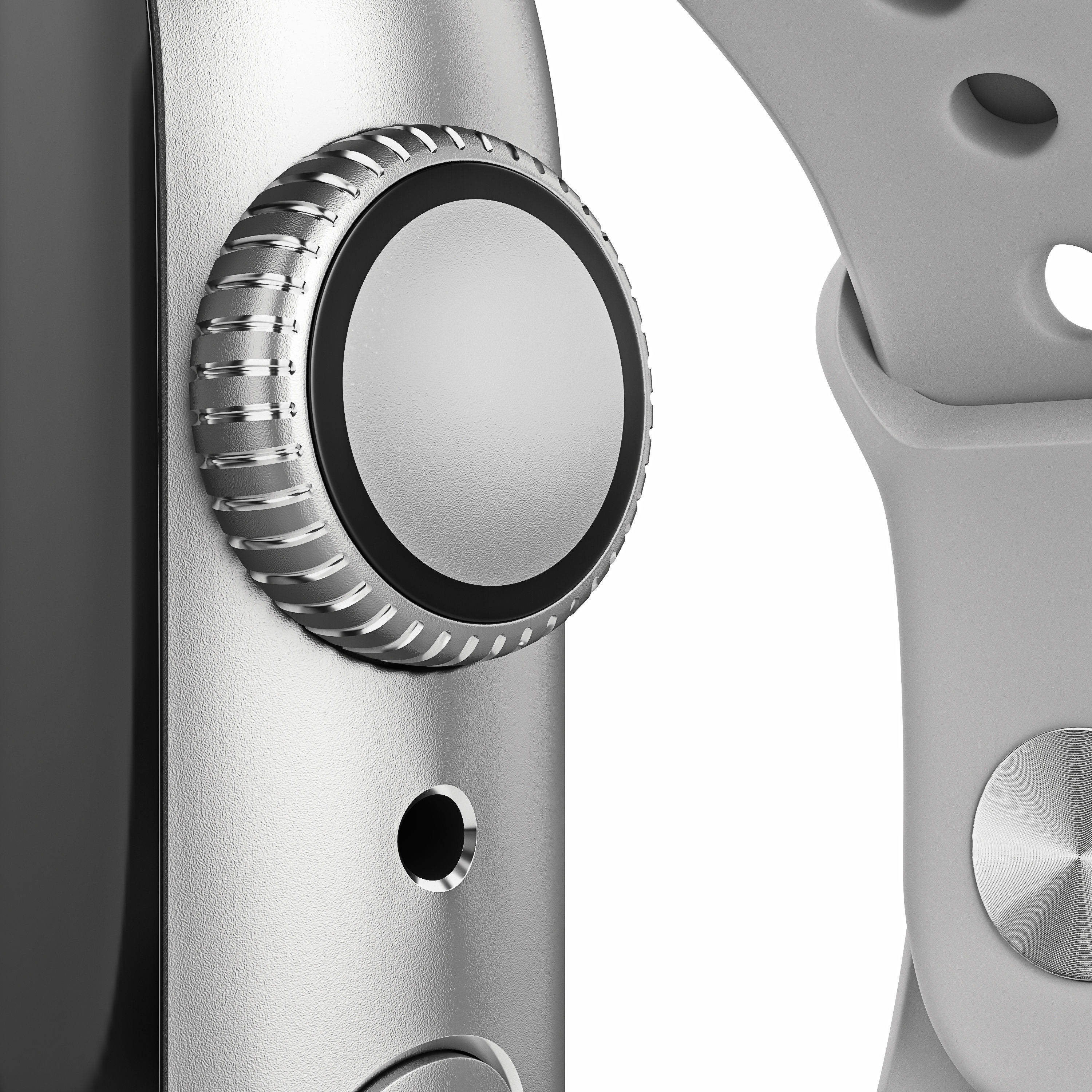 Apple Watch Series 4 Sport 44mm Silver Aluminum 3D model_14