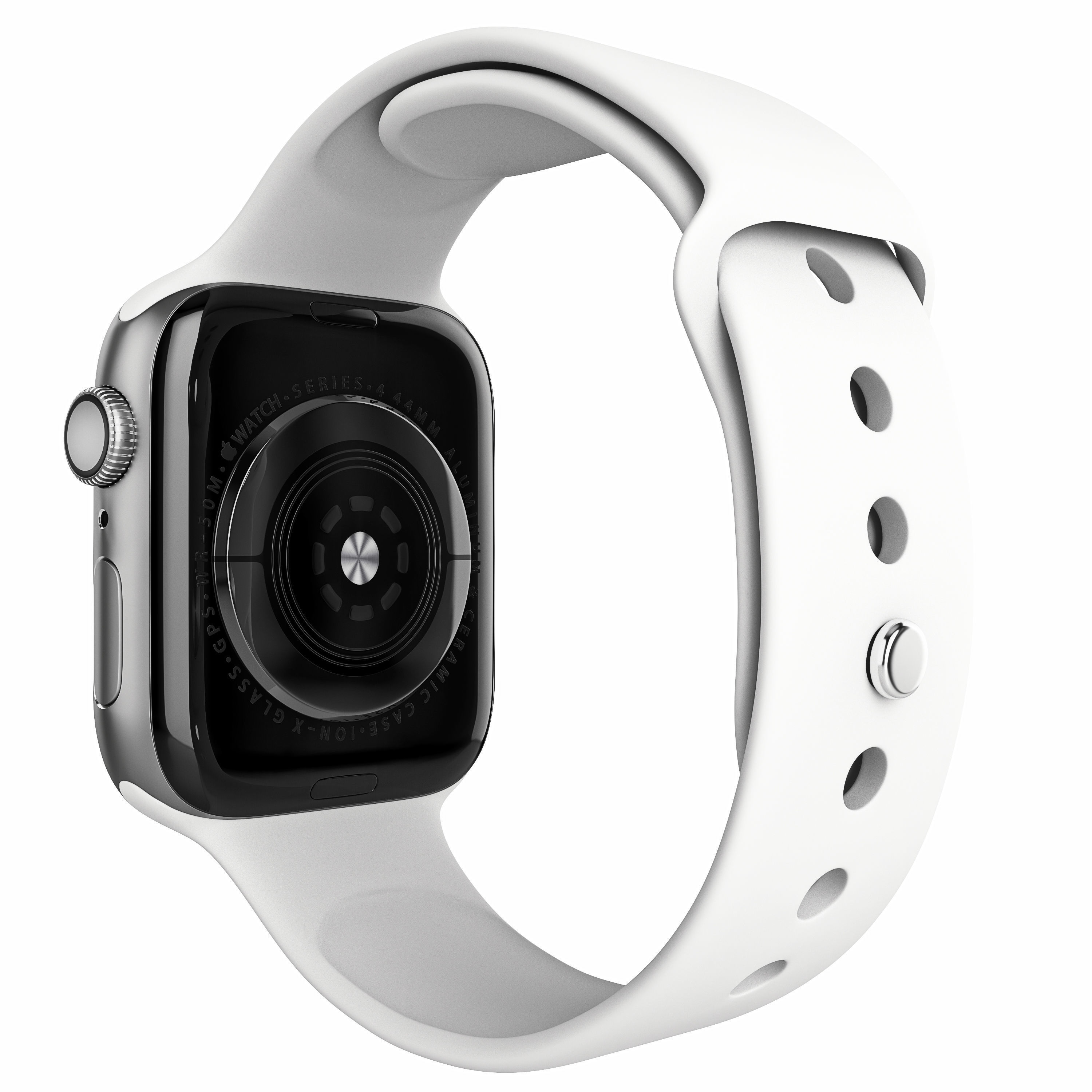Apple Watch Series 4 Sport 44mm Silver Aluminum 3D model_4
