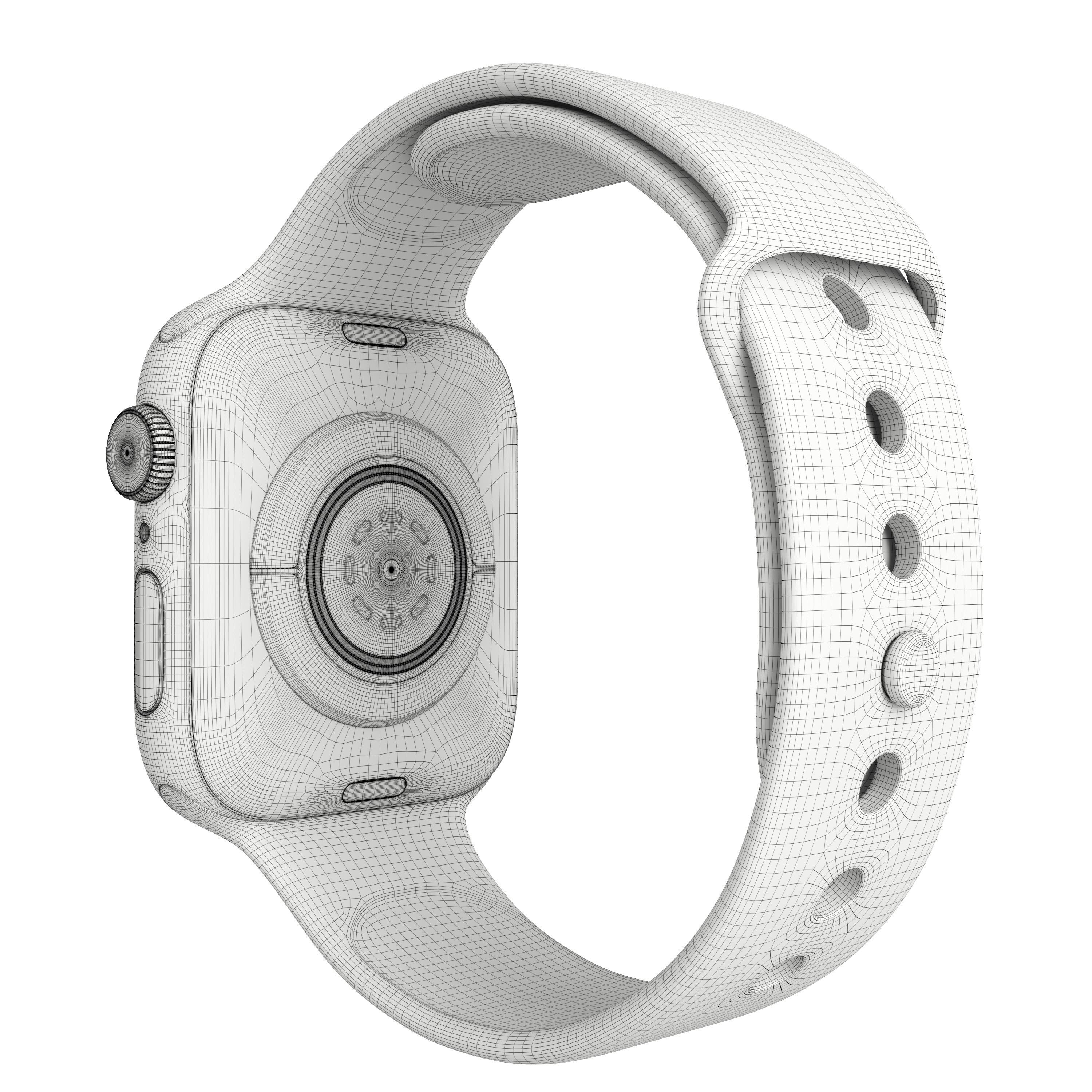 Apple Watch Series 4 Sport 44mm Silver Aluminum 3D model_13