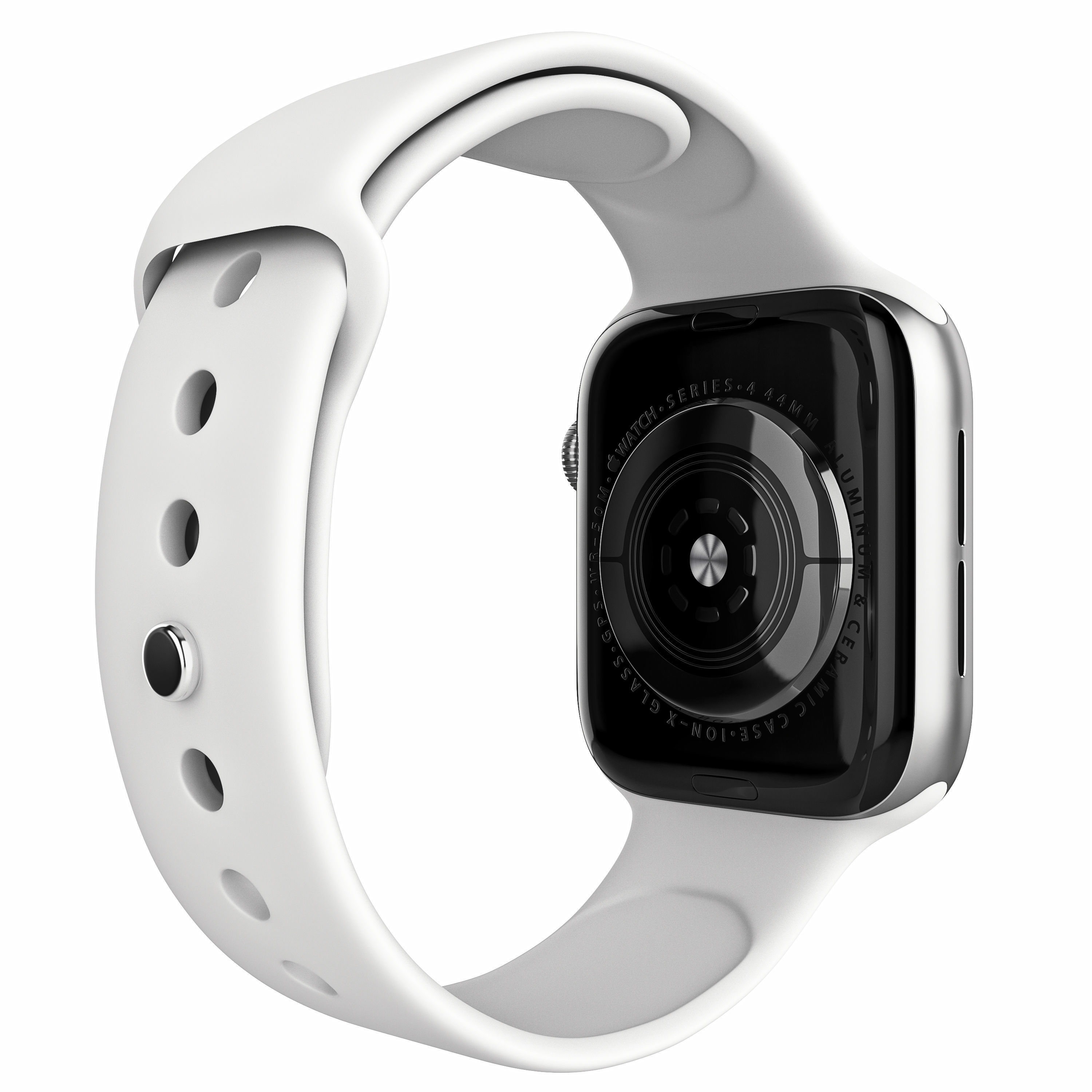 Apple Watch Series 4 Sport 44mm Silver Aluminum 3D model_7