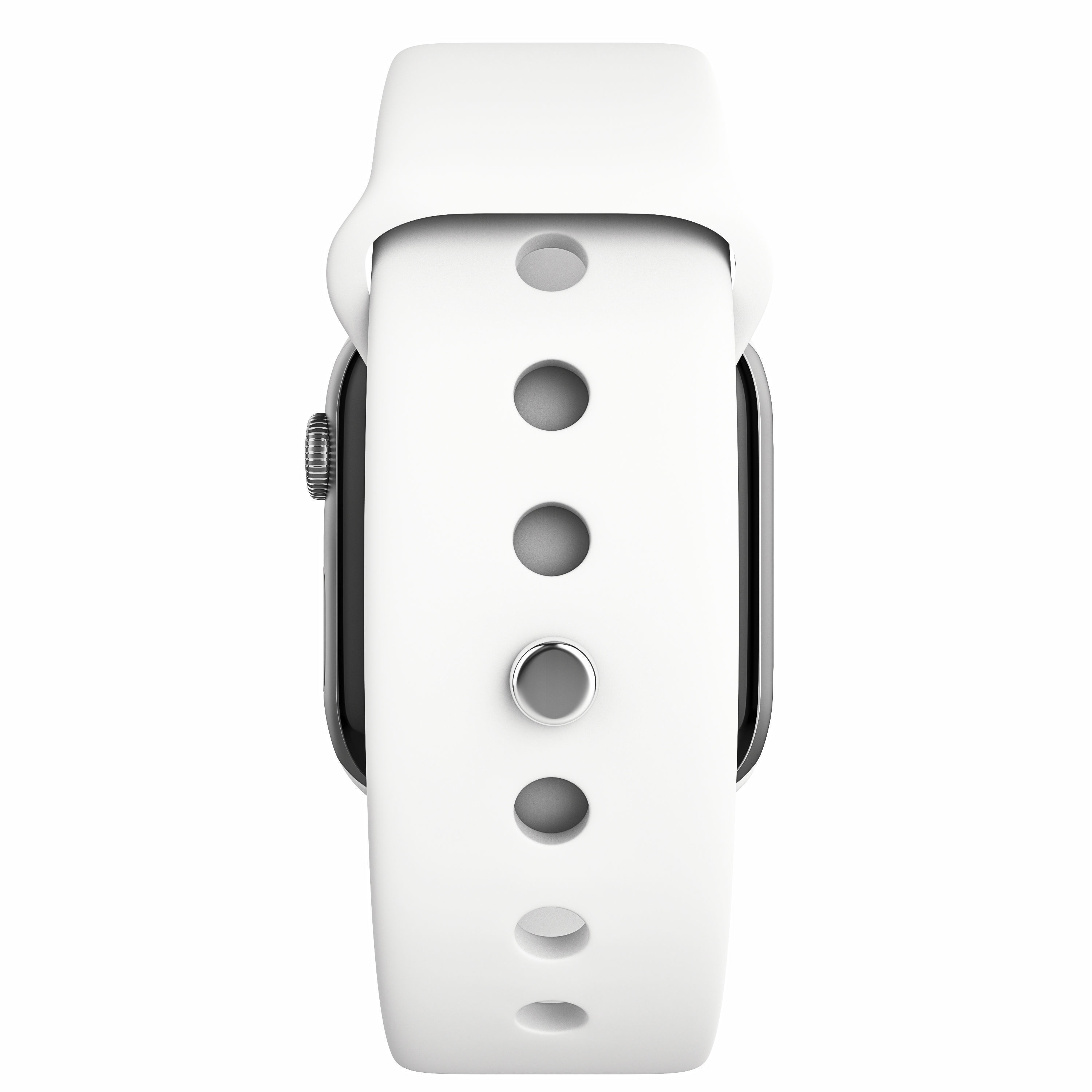 Apple Watch Series 4 Sport 44mm Silver Aluminum 3D model_5