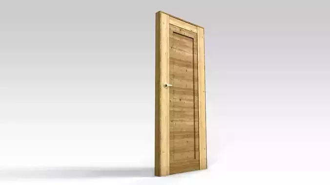 Wooden door 2 Free 3D model