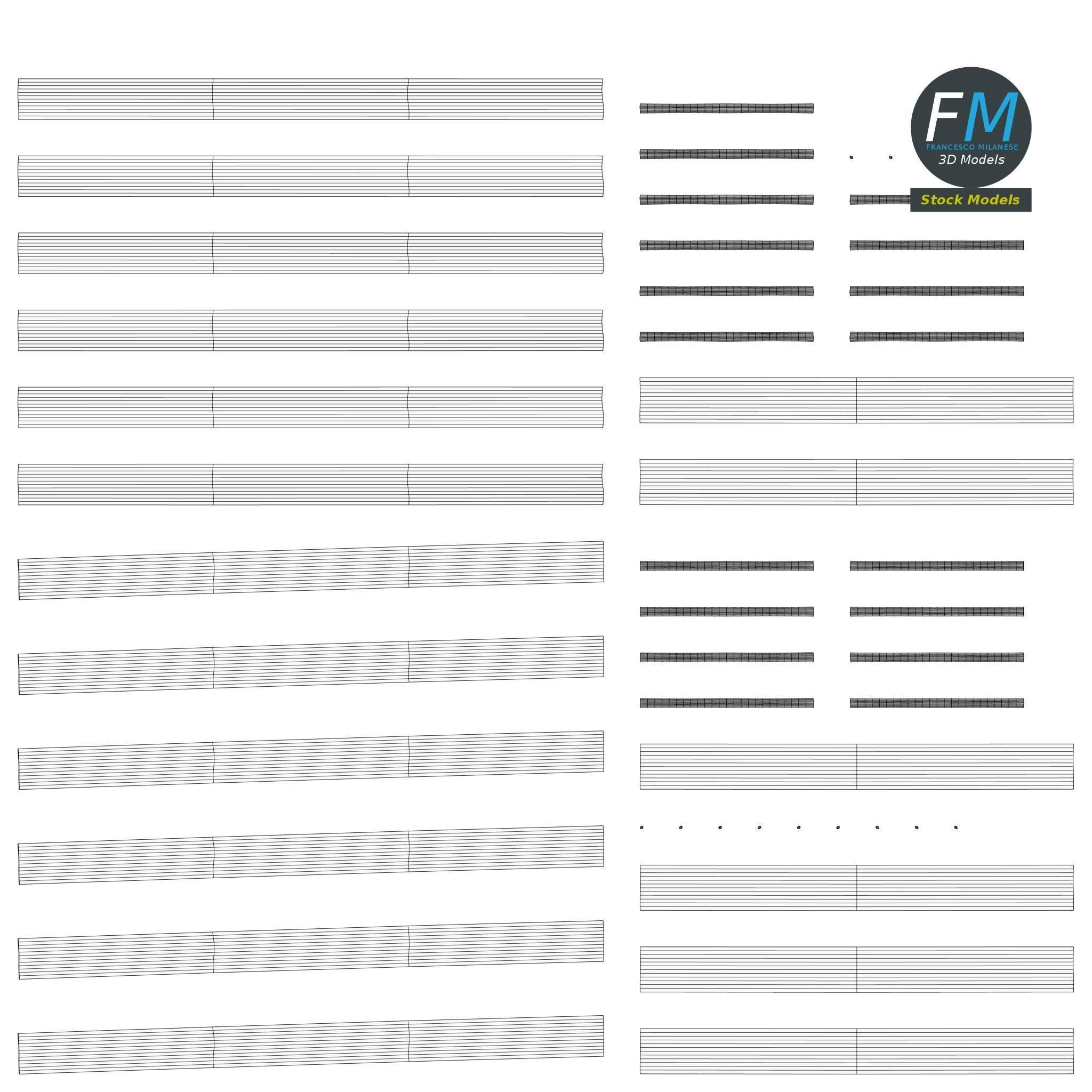 Wooden telephone pole 3D model_11