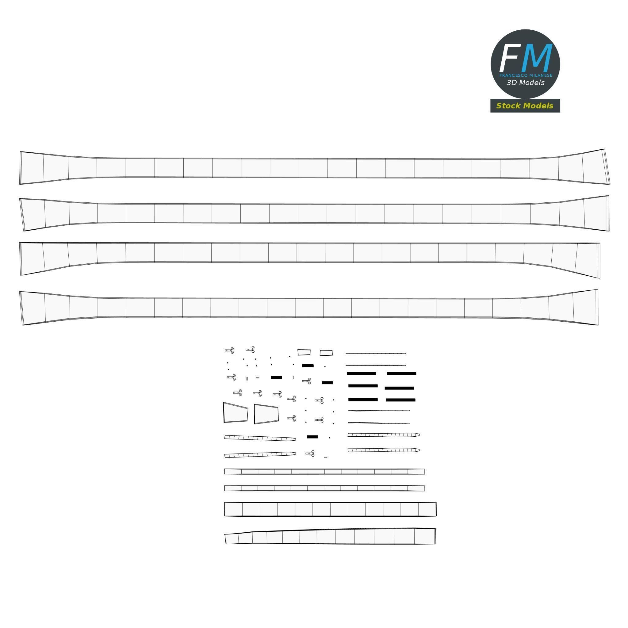 Wooden telephone pole 3D model_13