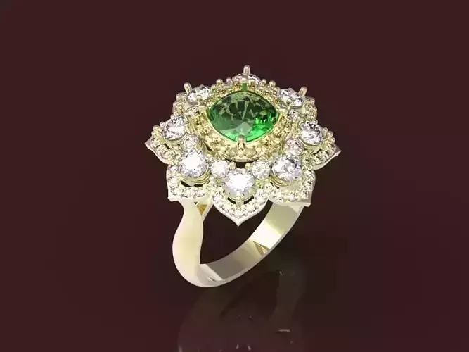 Ring Flower Marigold 3D print model
