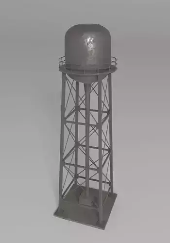 Water Tower Free low-poly 3D model