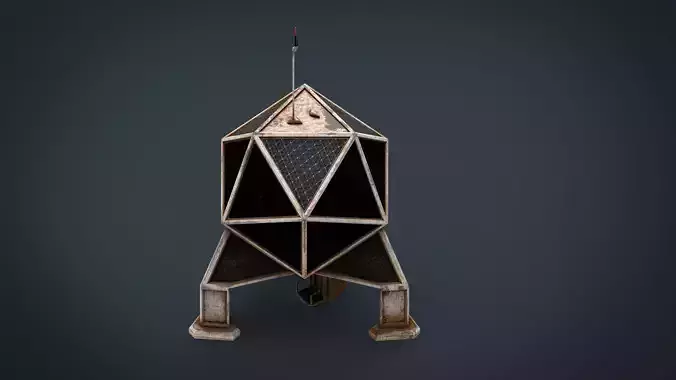 Sci-Fi Colony building Low-poly 3D model Sci-Fi Colony building Low-poly 3D model