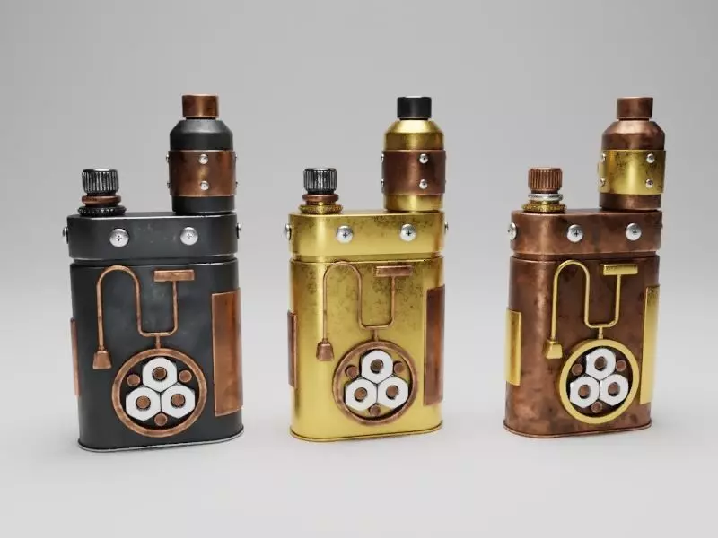 Steampunk Lighter 3D model_0