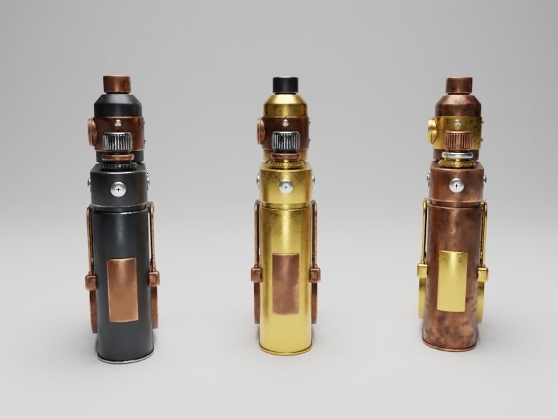 Steampunk Lighter 3D model_1