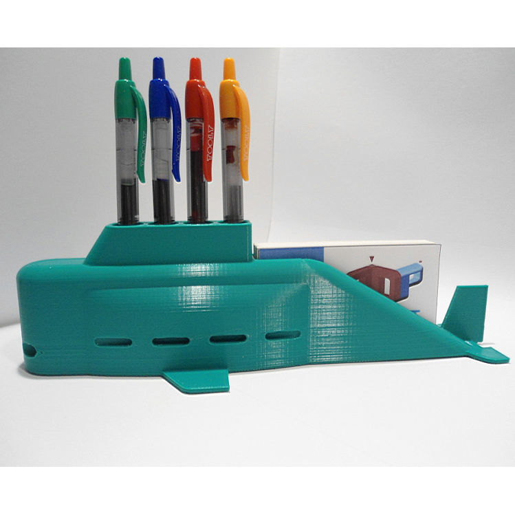 Submarine Pens and Business Cards Holder 3D print model_1