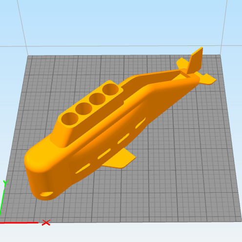 Submarine Pens and Business Cards Holder 3D print model_11