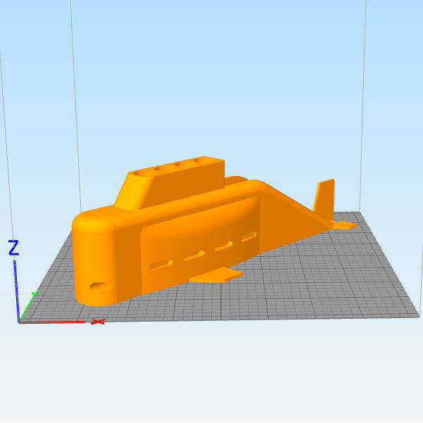 Submarine Pens and Business Cards Holder 3D print model_12