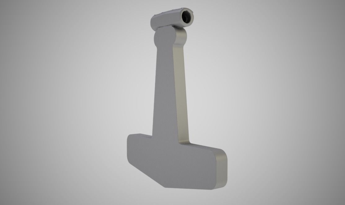 Mjolnir Necklace 3D print model_3