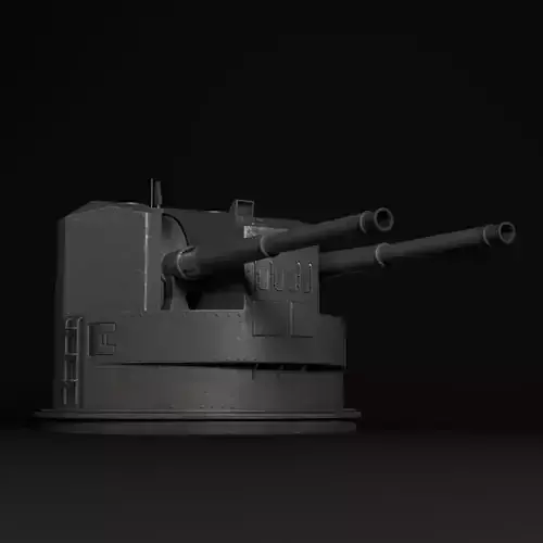Warship Turret 3D model