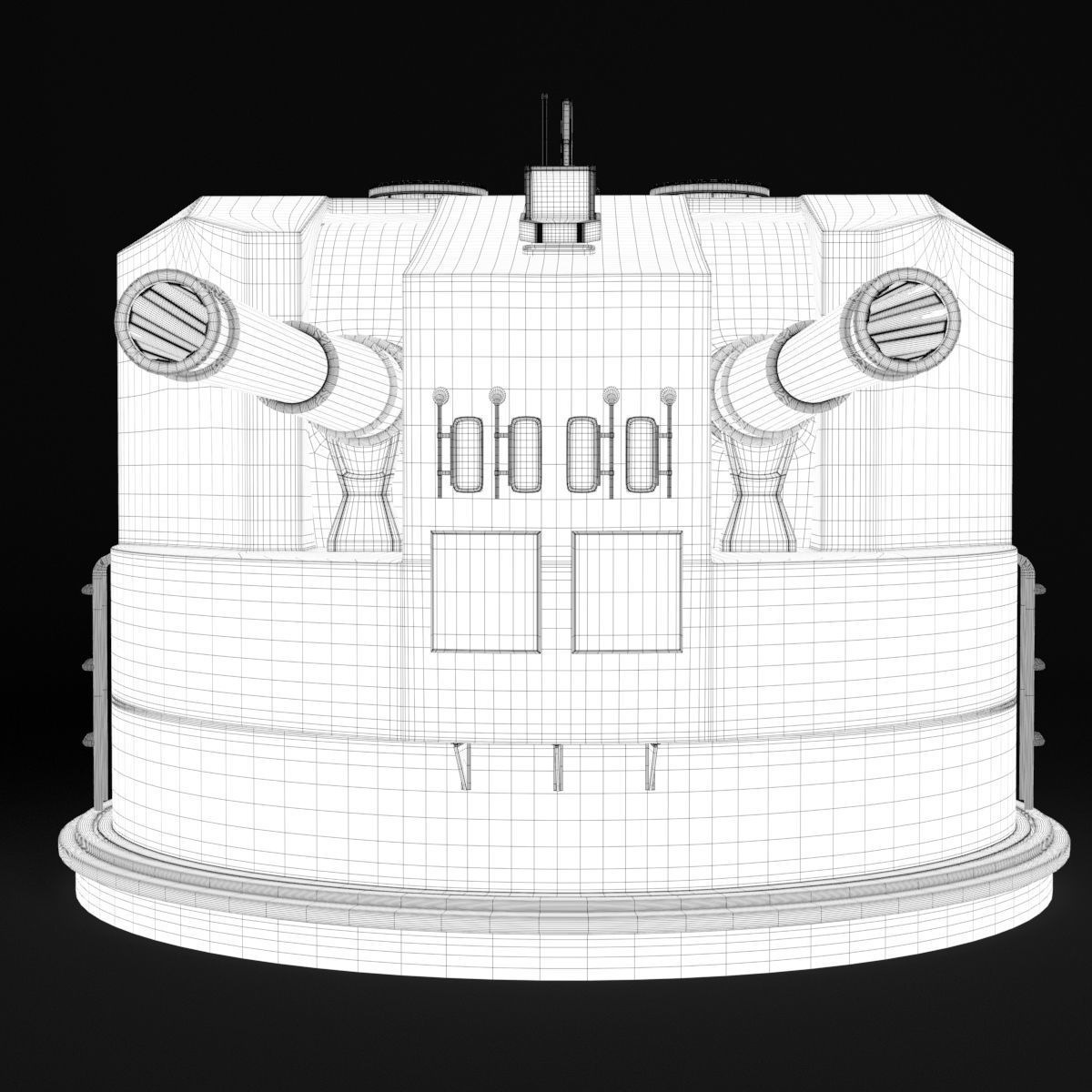 Warship Turret 3D model_3