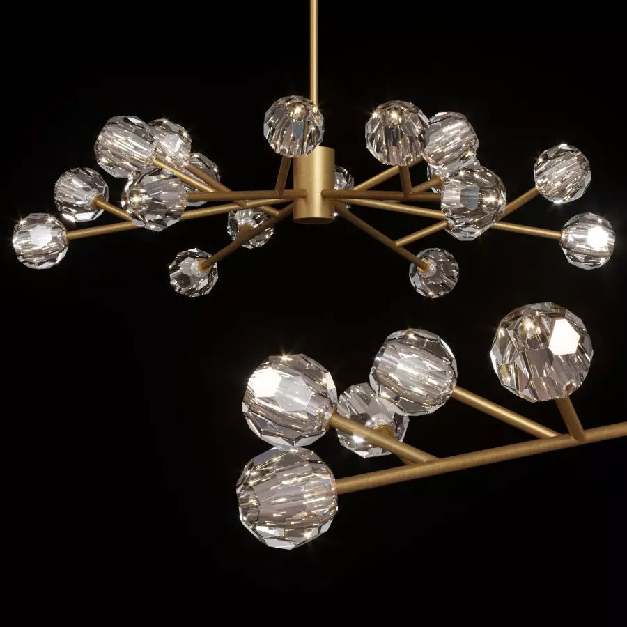 Restoration Hardware BOULE DE CRISTAL ROUND CHANDELIER 48 3D model_0