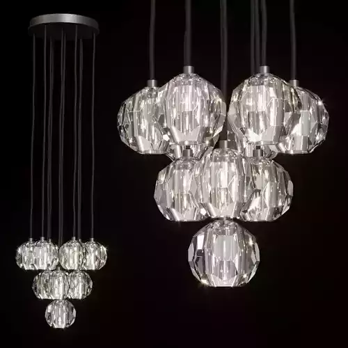RH BOULE DE CRISTAL ROUND CLUSTER CHANDELIER 14 