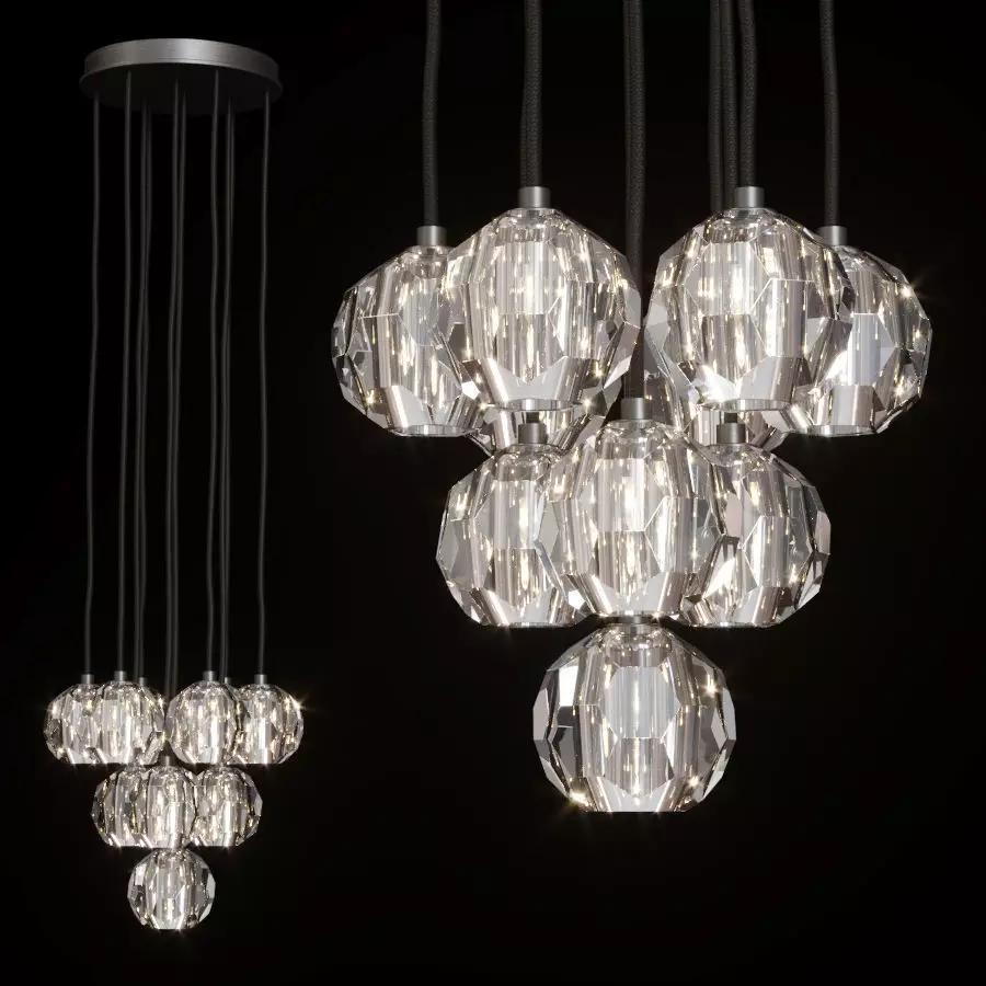 RH BOULE DE CRISTAL ROUND CLUSTER CHANDELIER 14 3D model_0