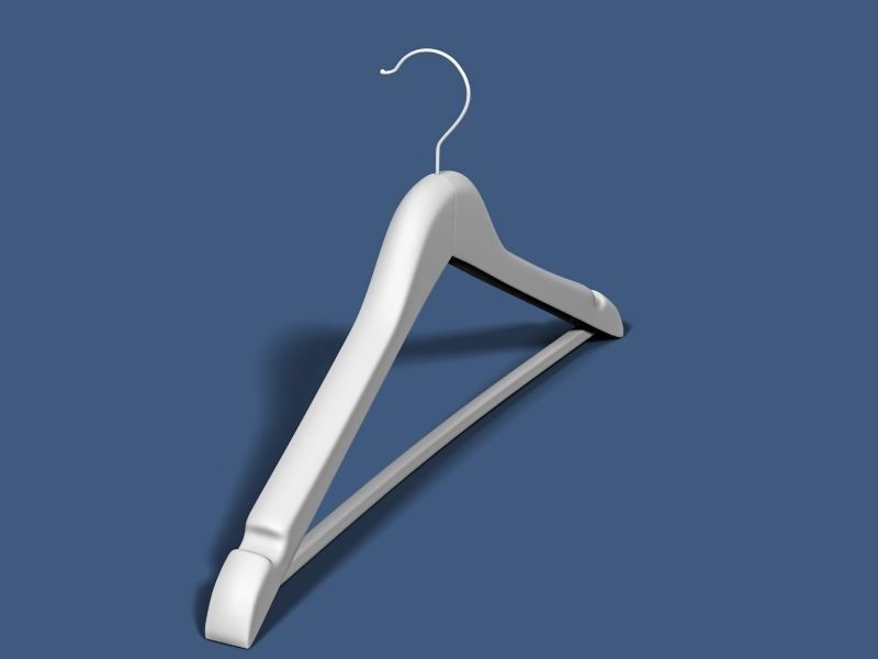 Clothes hanger 01 3D model_1