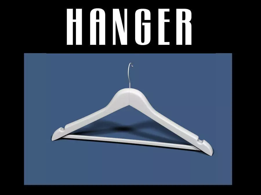 Clothes hanger 01 3D model_0