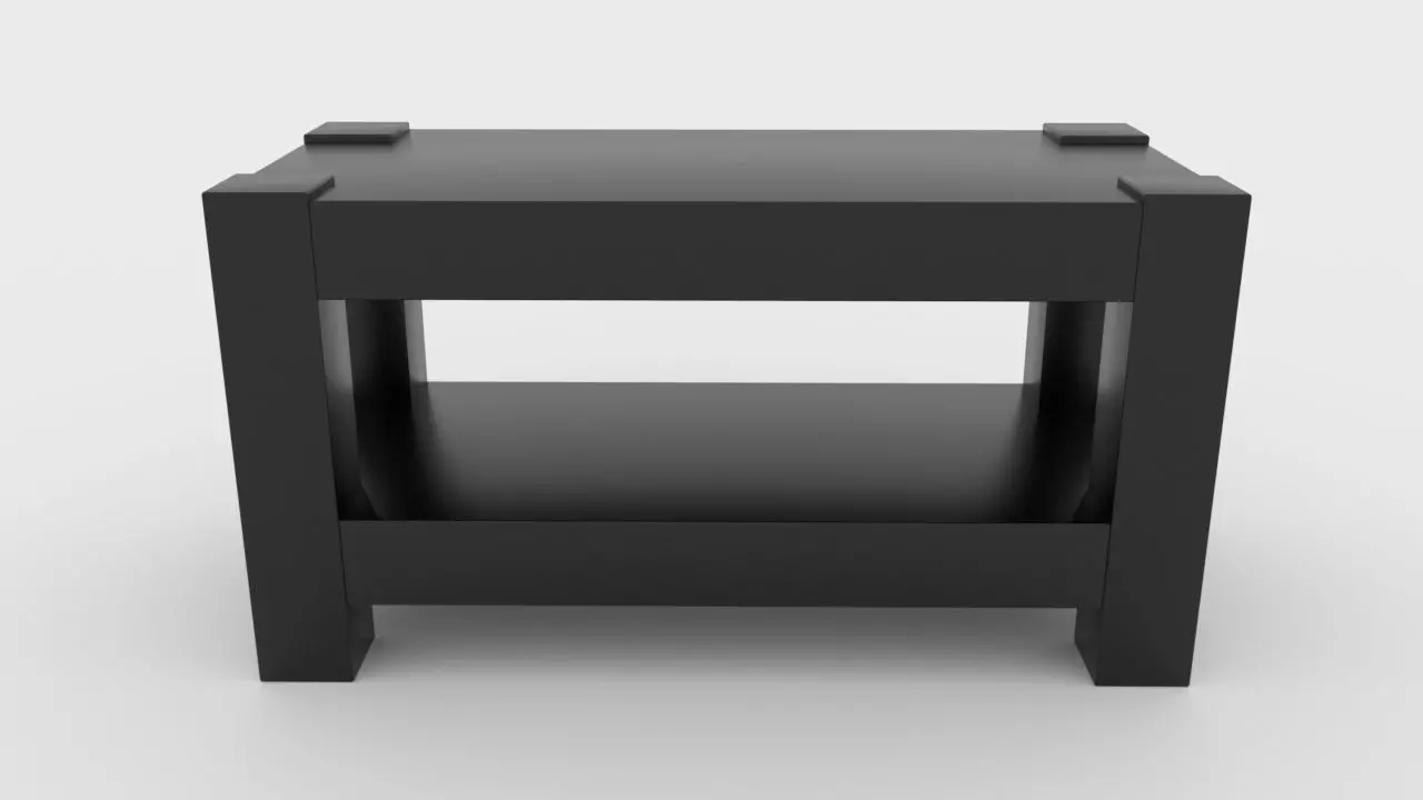 black modern table free 3D model | CGTrader