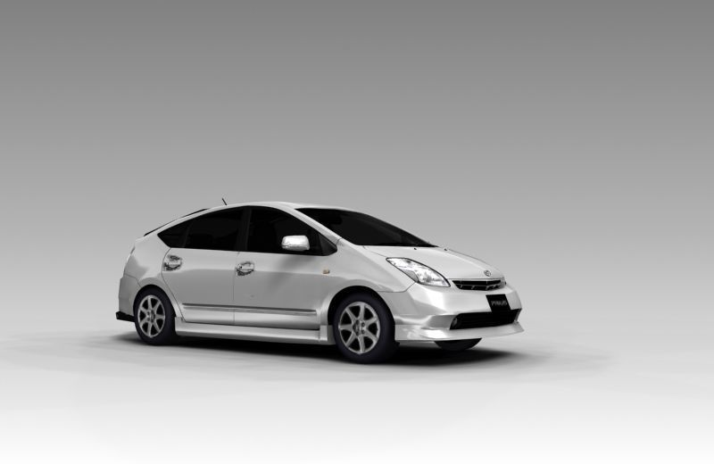 Toyota prius car model full option and  material for all scene  3D model_3