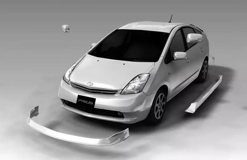 Toyota prius car model full option and  material for all scene  3D model_0