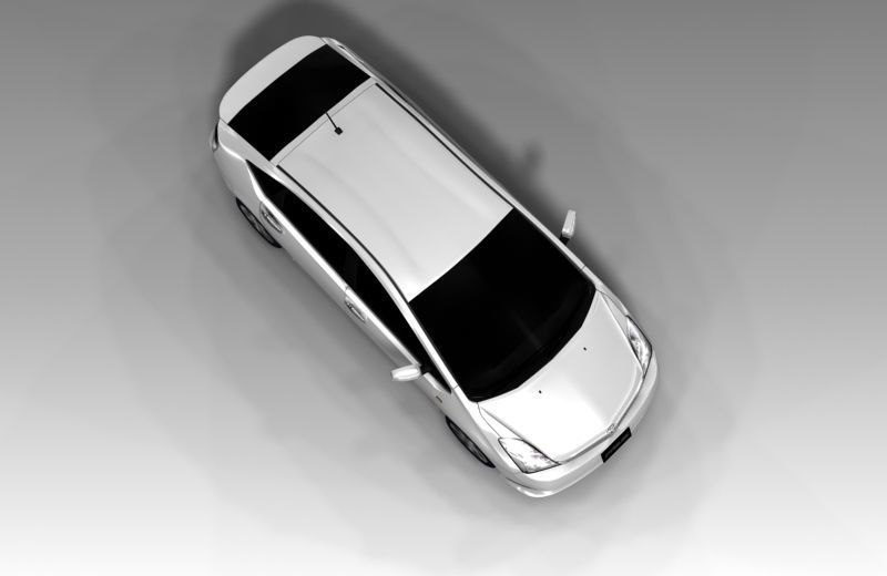 Toyota prius car model full option and  material for all scene  3D model_4