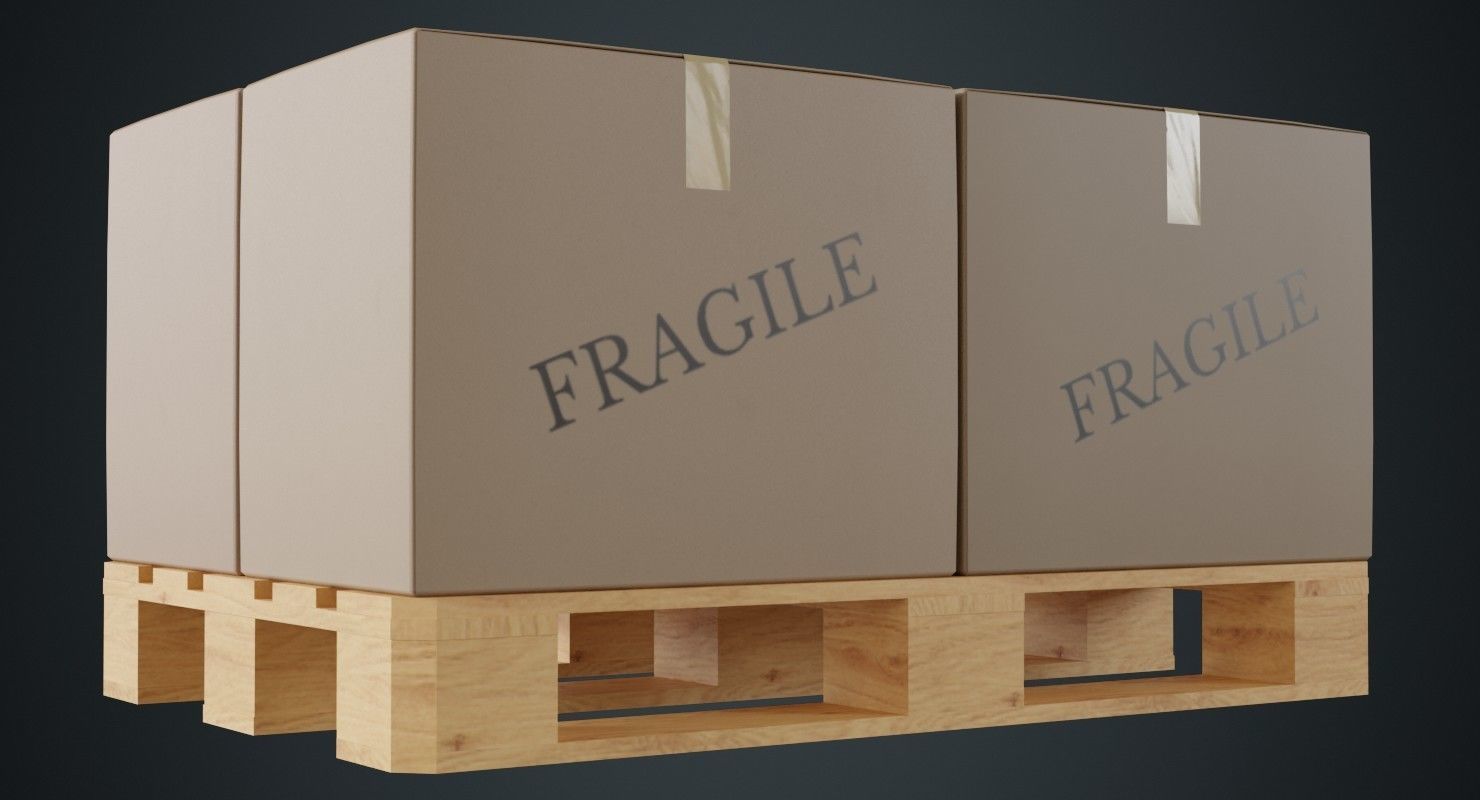 Pallet 2A Low-poly 3D model_3