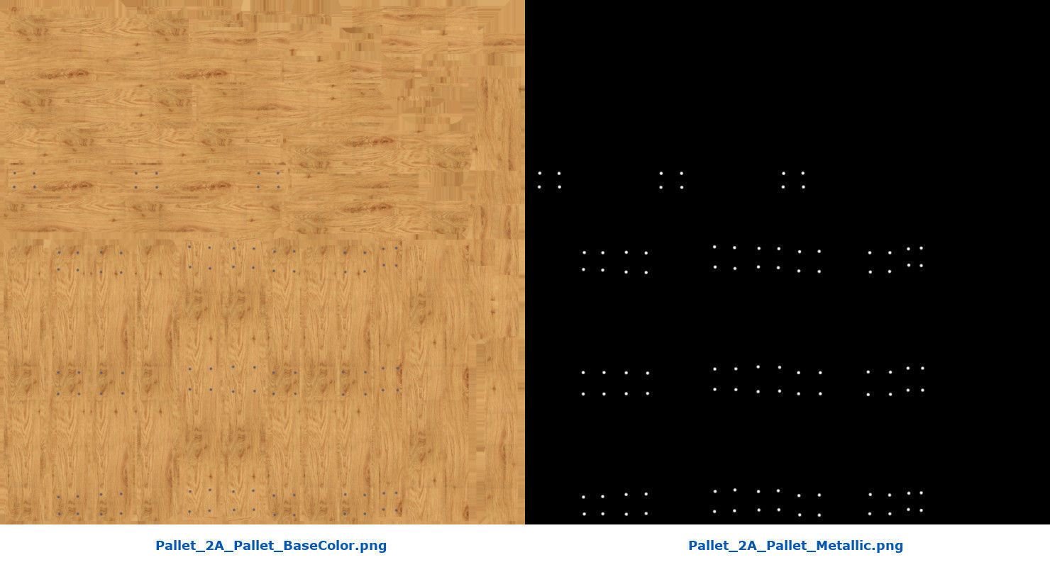 Pallet 2A Low-poly 3D model_10