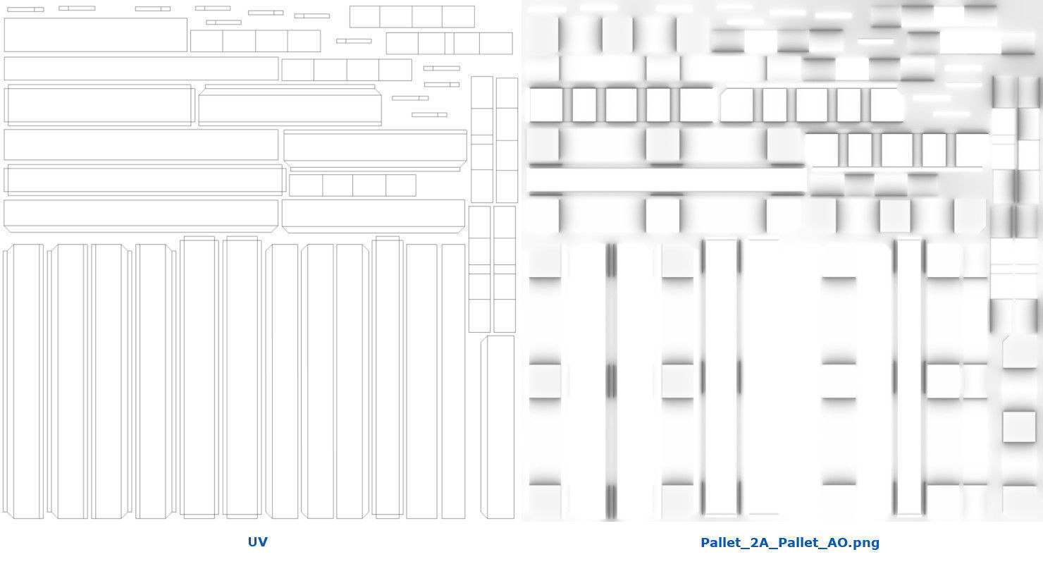 Pallet 2A Low-poly 3D model_9