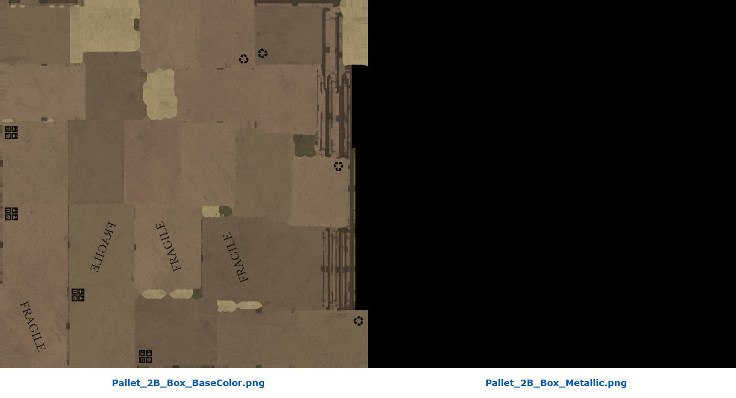 Pallet 2B Low-poly 3D model_7