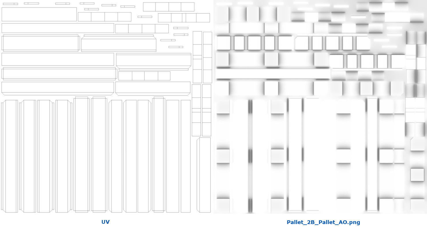 Pallet 2B Low-poly 3D model_9