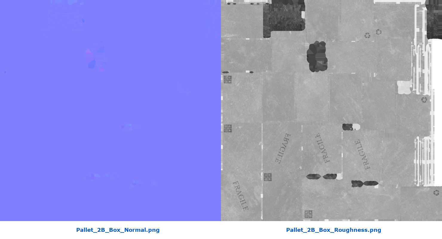Pallet 2B Low-poly 3D model_8