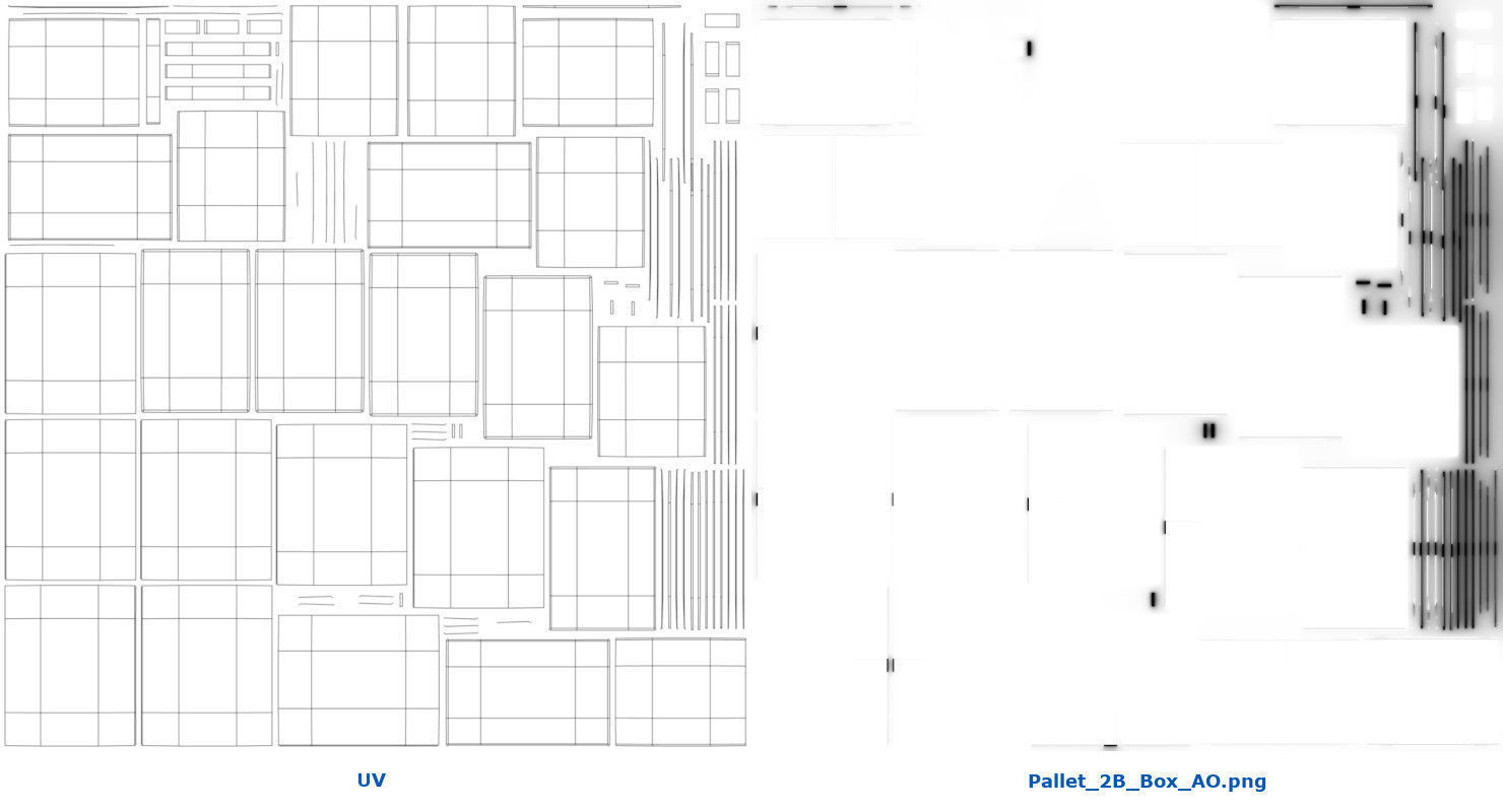 Pallet 2B Low-poly 3D model_6