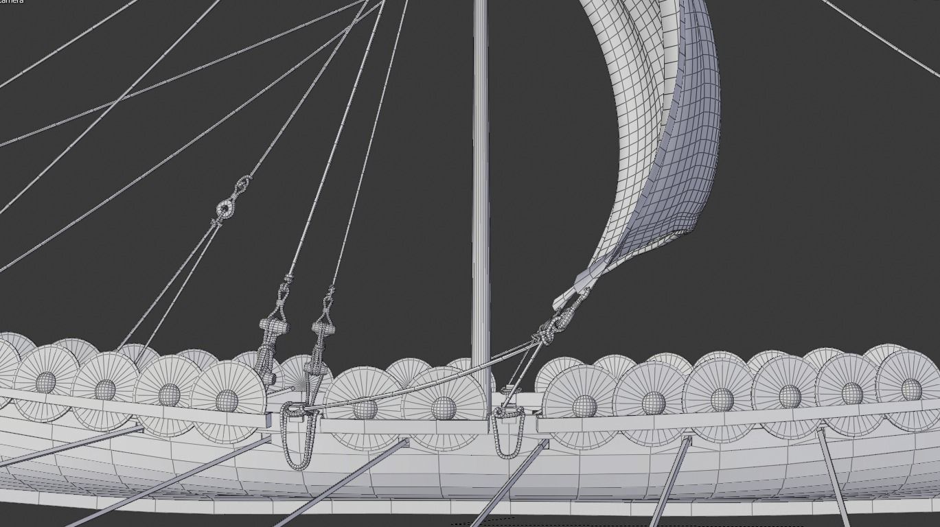 Viking Ship - Viking Drakar PBR Low-poly 3D model_7