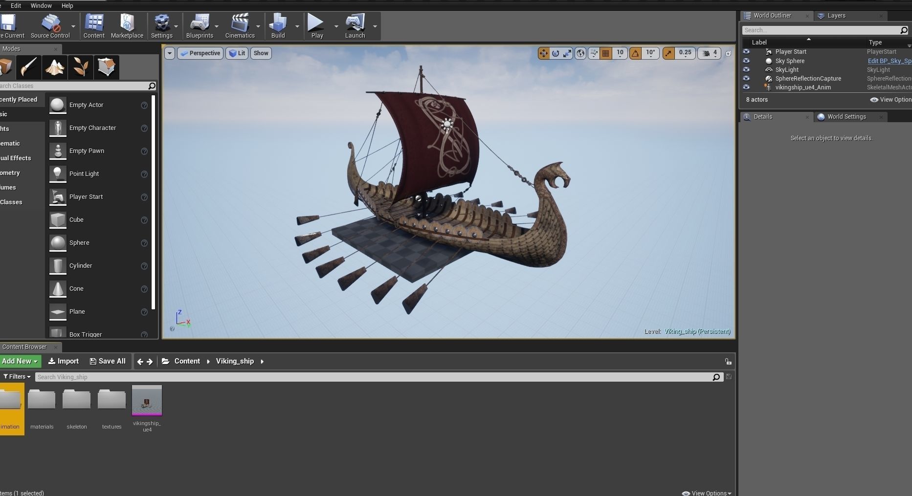 Viking Ship - Viking Drakar PBR Low-poly 3D model_9