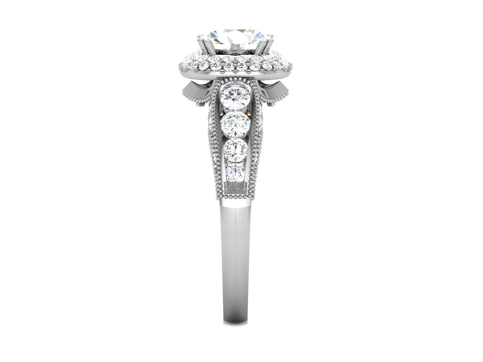 Solitaire ring 3dm stl render detail 3D print model 3D print model_9