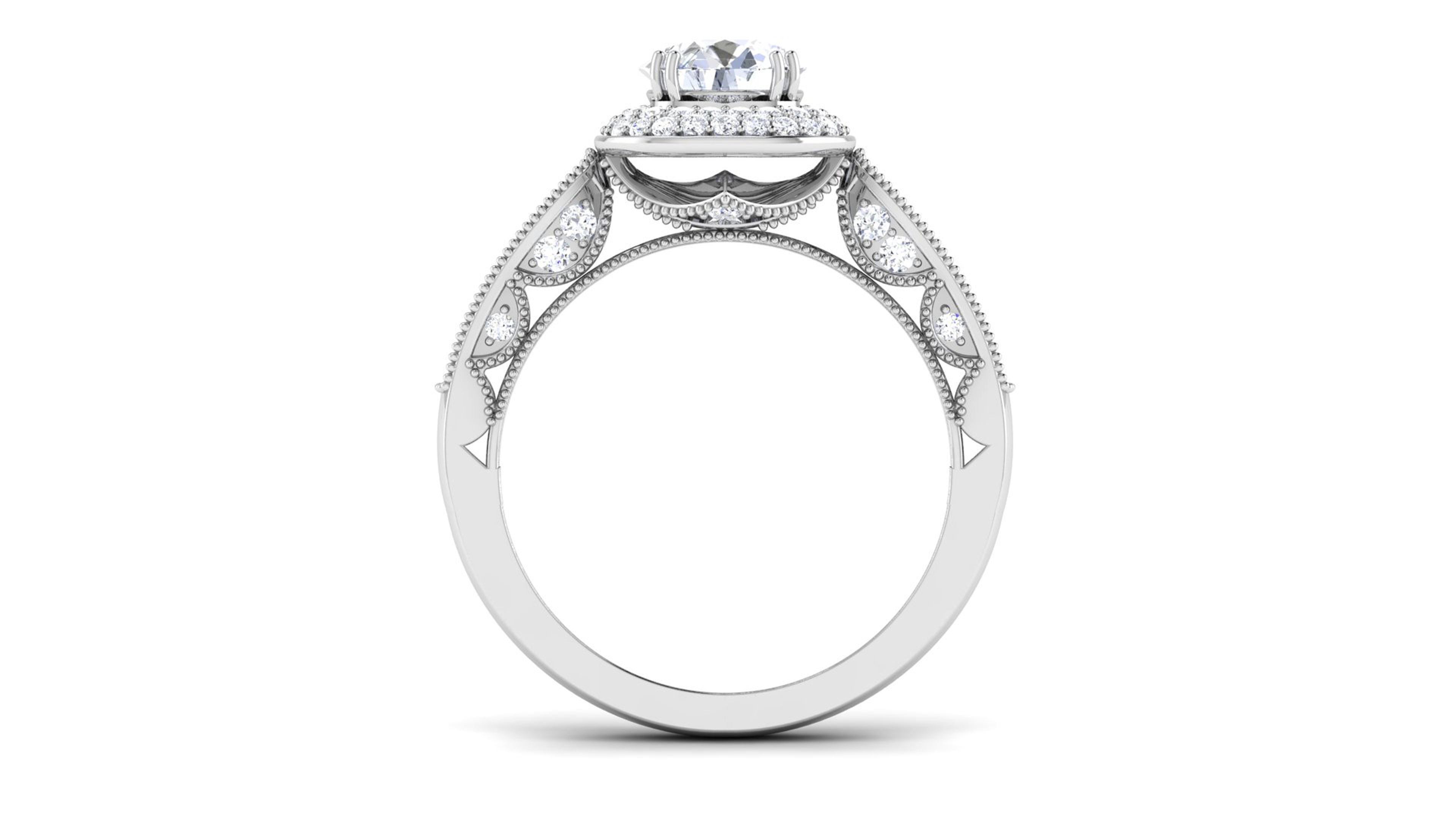 Solitaire ring 3dm stl render detail 3D print model 3D print model_2