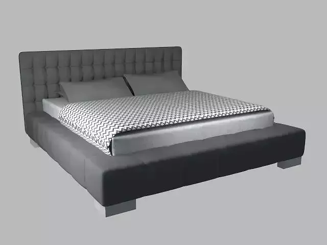 Simple Bed in Grey Colour 