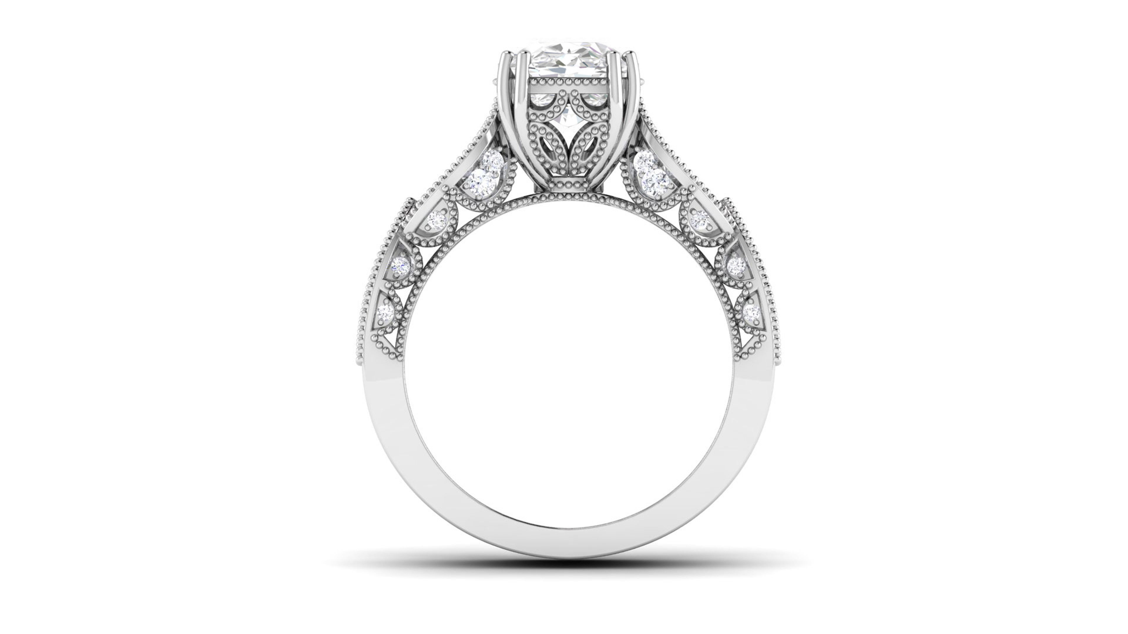 Solitaire ring 3dm stl render detail 3D print model 3D print model_6