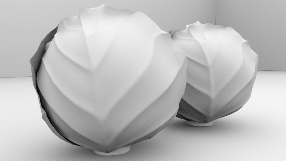 Cabbage pair of salt and pepper shakers 3D model_1