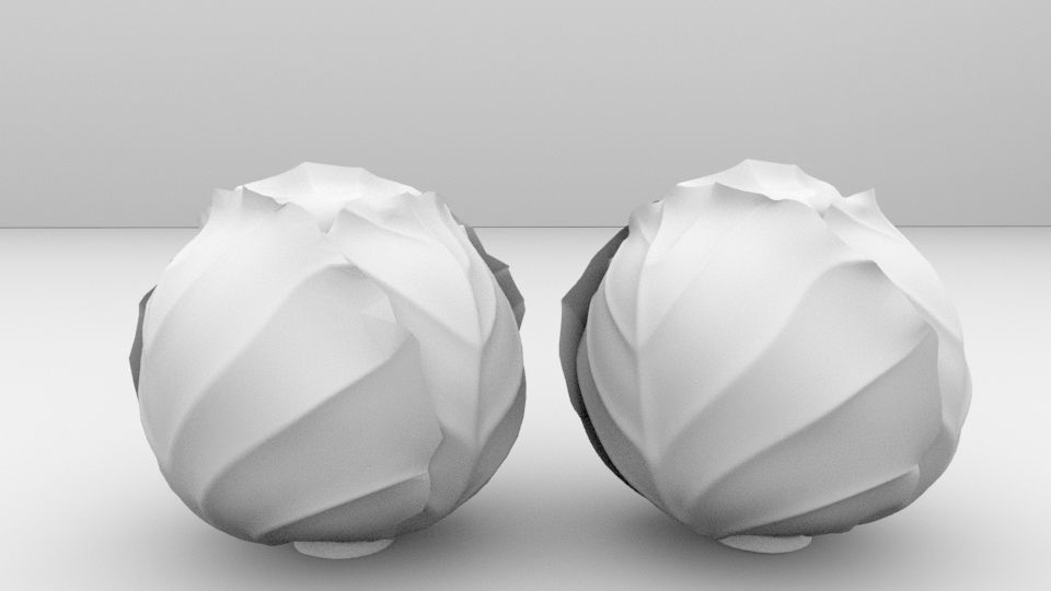 Cabbage pair of salt and pepper shakers 3D model_2