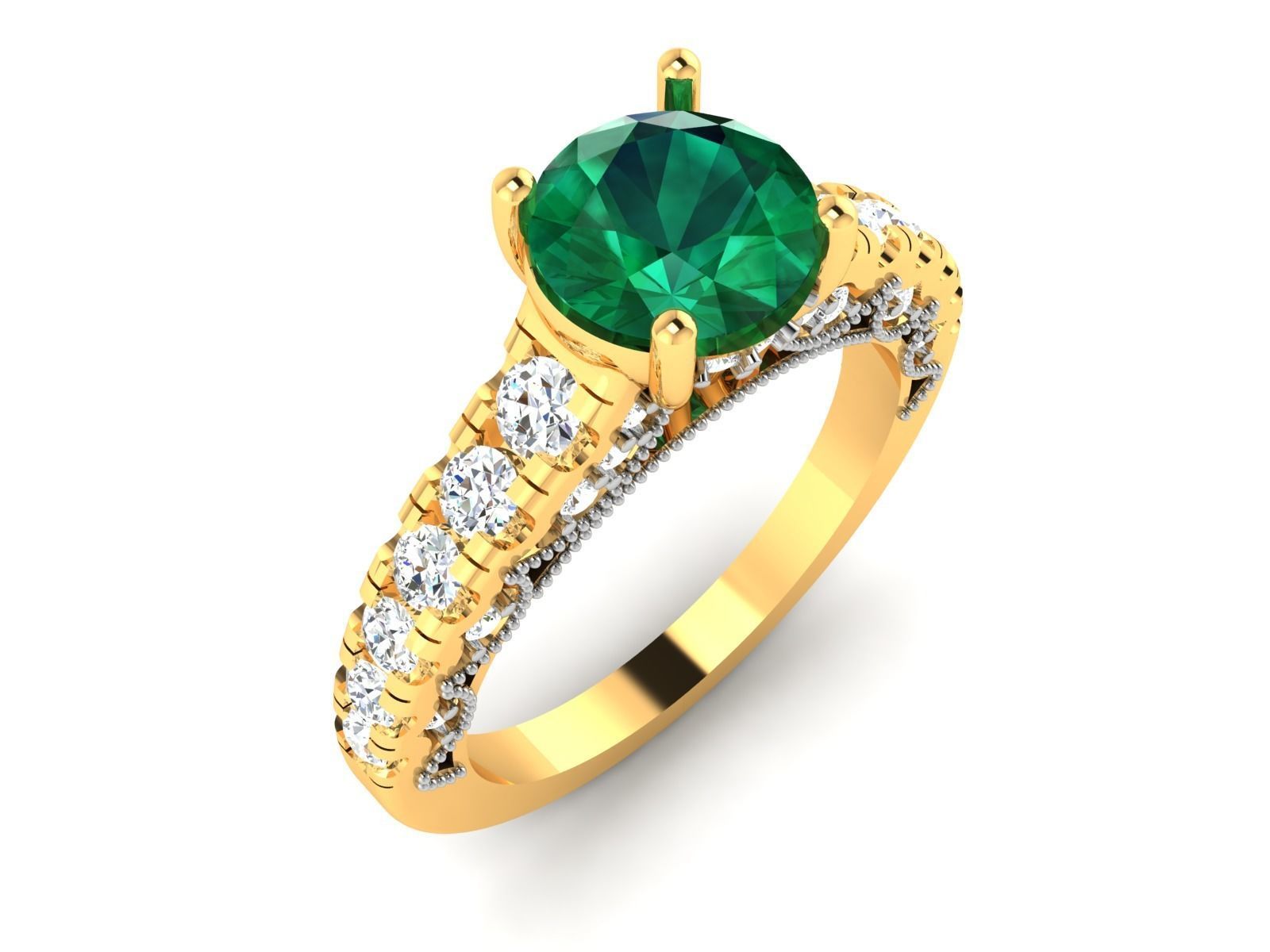 Solitaire ring 3dm stl render detail 3D print model 3D print model_1