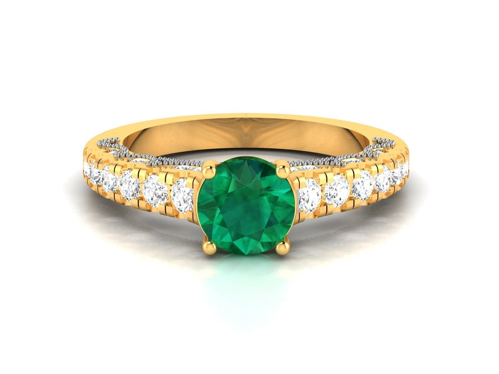 Solitaire ring 3dm stl render detail 3D print model 3D print model_10