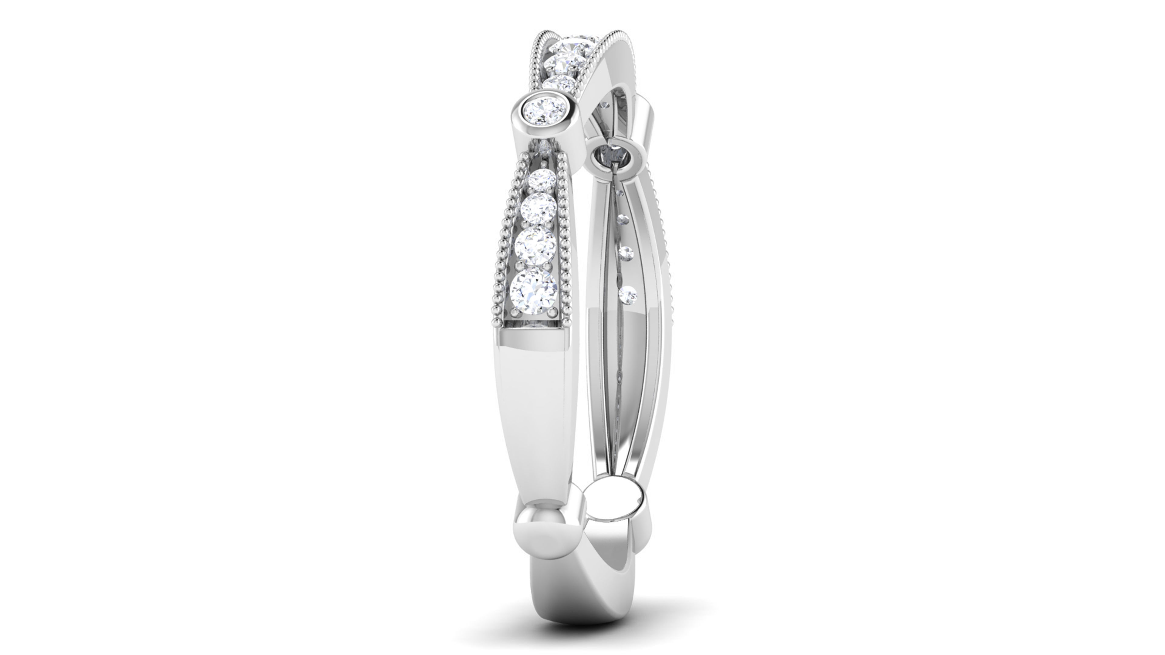 Ring 3dm stl render detail 3D print model oval wedding band gold 3D print model_3