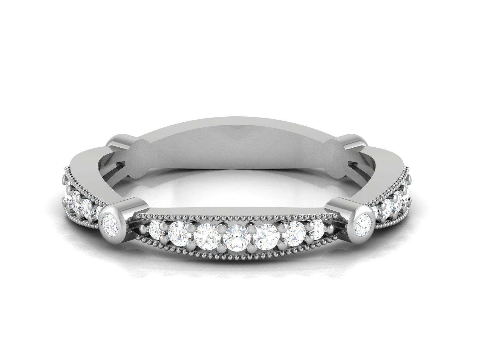 Ring 3dm stl render detail 3D print model oval wedding band gold 3D print model_11